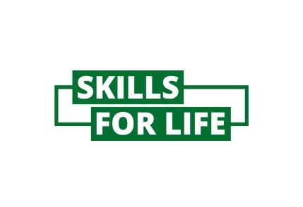 Green logo reading skills for life