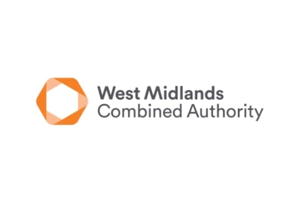 Orange and black logo reading West Midlands Combined Authority.